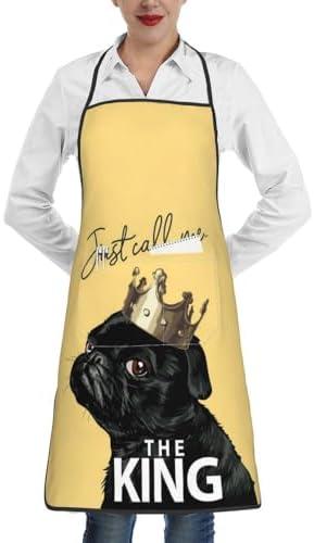 LANAIQO Cute Bib Aprons for Women Men Kitchen Chef Apron with Pockets Cooking