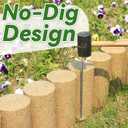 Gardzen Landscape Edging Kit, Flexible Garden Edging Border with Anchoring Spikes, Ideal for Flower Beds, Lawns, Gardens, and Pathways, Set of 4 (Each Piece: 41.75" L x 3.75" W x 7.5" H)