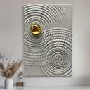 BrightA Oversized Gold and Gray 3D Wall Sculpture Dynamic Wave Textured Art with Metallic Relief Large-Scale Modern Statement Piece for Spacious Living Rooms and Commercial Spaces 31.5"x47.2"