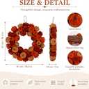 16 Inch Halloween Velvet Pumpkin Wreath