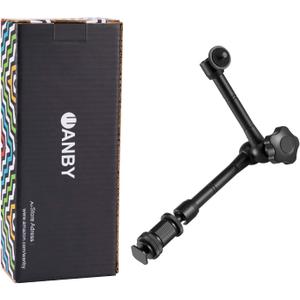 11 Inch Articulating Friction Magic Arm Adjustable w/Hot Shoe Mount 1/4'' Tripod Screw for Camera Rig, LCD Monitor, LED Flash Lights (11'Arm)