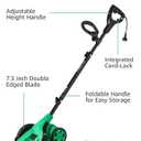 Amazon Basics 12 Amp 7.5" Double Edge Bladed Electric Corded Lawn Edger for Landscaping with Adjustable Height, 4420 RPM