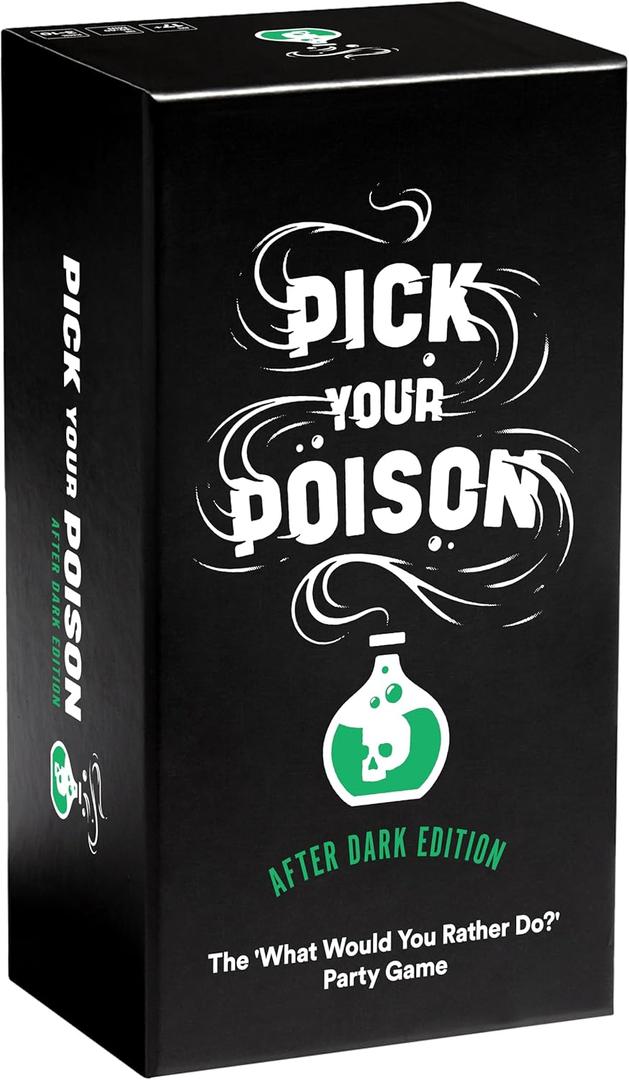 Pick Your Poison After Dark Party Game - The What Would You Rather Do? Adult Card Game for College Students, Halloween Party Game and Board Games Night with Your Friends
