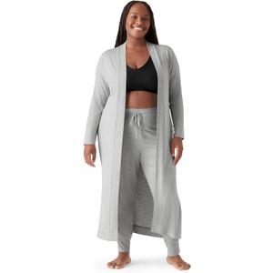 True & Co Women's Any Wear Long Cardigan (Light Gray), XS