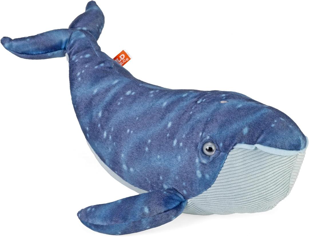 Wild Republic Blue Whale Plush, Stuffed Animal, Plush Toy, Gifts for Kids, Cuddlekins 20 Inches
