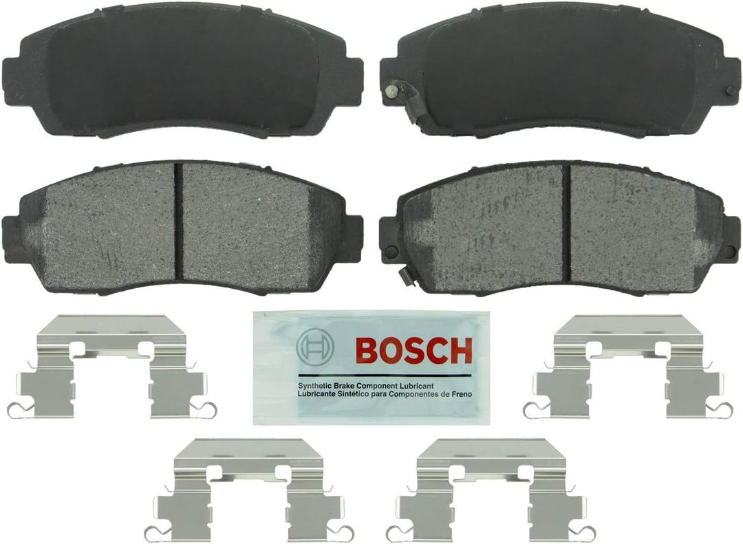 BOSCH BE1089H Blue Semi-Metallic Disc Brake Pad Set With Hardware - Compatible With Select Acura RDX; Honda Accord Crosstour, Crosstour, CR-V, Odyssey; FRONT