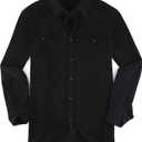 Alex Vando Mens Button Down Shirts Regular Fit Long Sleeve Casual Plaid Flannel Shirt,Black,XXL