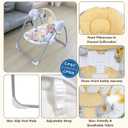 Portable Baby Swing for Infants, Compact & Foldable Infant Swing with 5-Speed Swing,Music, Timer, Cushioned Seat, Battery Operated, 0-9 Months 6-20 lbs,SG2405