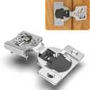 Chibery 10 Pack 1/2" Overlay 4D Soft Close Concealed Hinges for Face Frame Door, Adjustable Closing Speed, Smooth Slow Self Close Hinges, Satin Nickel, 105 Open Angle Stainless Steel Cabinet Hinges