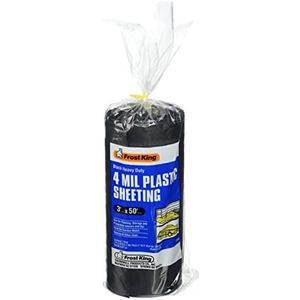Frost King 350B Polyethylene Sheeting, 3' x 50' x 4 Mil, Black