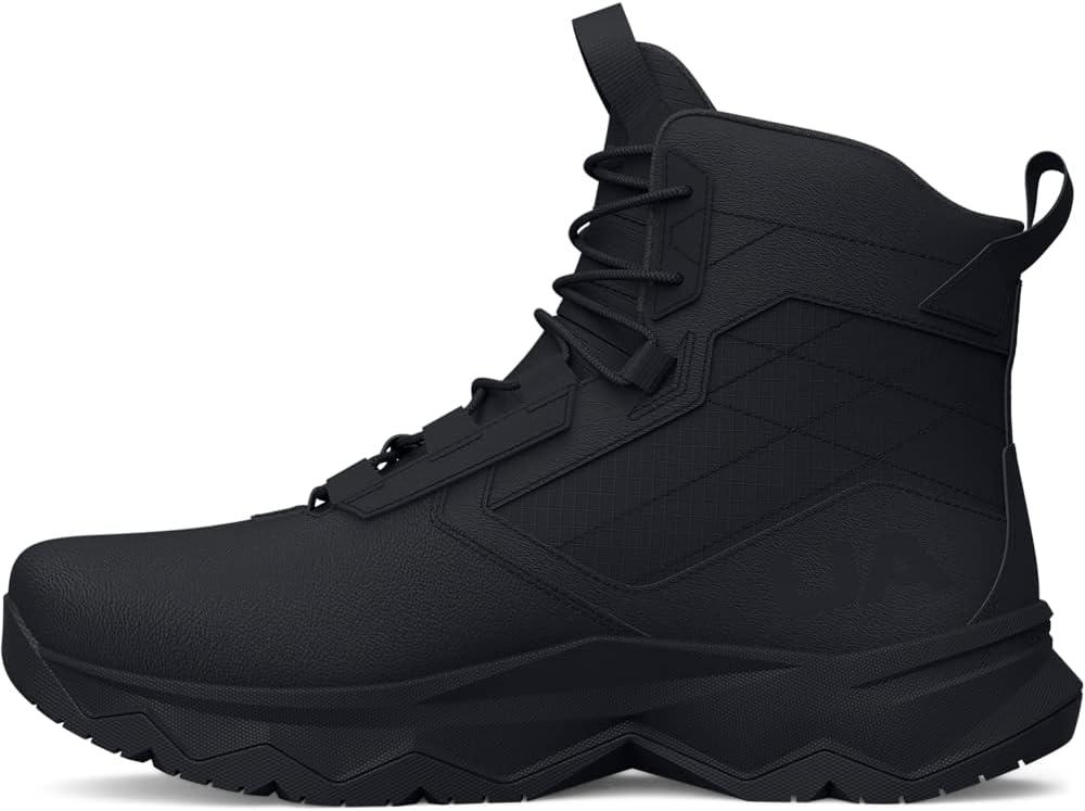 Under Armour Men's Stellar G2 6" Lace Up Military and Tactical Boot (10, (001) Black/Black/Pitch Gray)