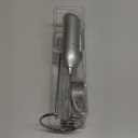 Rechargeable Milk Frother Handheld With USB-C Charging Stand, Electric Drink Mixer, Mini Whisk for Coffee, Matcha, etc (Glossy Silver)