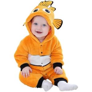 MUST ROSE SPORTS AND HOMEWEAR Unisex Baby Flannel Romper Animal Onesie Costume Hooded Cartoon Outfit, 2-3 y
