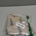 Artoid Mode Christams Green Tree Vinyl Round Placemats Set of 4, 14 Inch Washable Non-Slip Heat Resistant Woven Plastic Table Mats for Party Dining Table