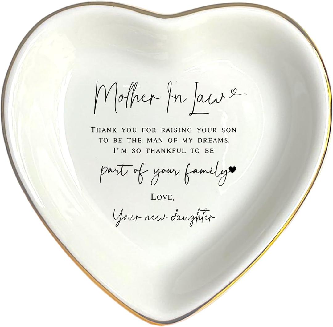 Mother In Law Gift, Heart Ring Dish, Jewelry Dish, Mothers Day Gifts, Mother of the Groom Gift, Mother Appreciation, Gift For Second Mom, Mother In Law Present, Future Mother Gift, mil01