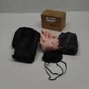 Sintuff 2 Pack Inflatable Travel Pillow for Airplanes Inflatable Neck Flight Pillows with Compact Bag and Blindfold for Traveling, Airplane, Train, Car, Office(Dark Gray and Light Pink)