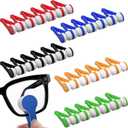 30 Pieces Mini Sun Glasses Eyeglass Microfiber Cleaner Glasses Soft Brush Tool Accessories Mini Spectacles Brush Cleaning Tool Eyeglasses Cleaner Microfiber Cleaning Clip, 5 Colors