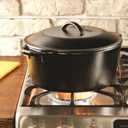 Lodge Cast Iron Dutch Oven 7 Quart - Loop Handle Cooking Vessel - Even Heat Retention - Oven-Safe, Versatile Pot
