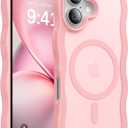 Magnetic for iPhone 16 Case,[Compatible with MagSafe][Military-Grade Drop Protection][Anti-Yellowing] Shockproof Protective Translucent Matte Cover for iPhone 16 Phone Case,Peach Pink