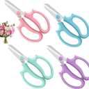 4PCS Flower Scissors, Stainless Steel Floral Scissors, Garden Pruning Shears with Comfort Grip Handle, Perfect for Arranging Flowers, Pruning, Trimming Plants, Gardening Tool