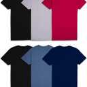 Fruit of the Loom Men's Undershirts, Moisture Wicking & Tag Free, Short Sleeve Crew T-Shirts (Medium, Colors May Vary - 6 Pack)
