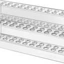 Acrylic Pen Holder, 44-Slots Pen Stand Clear Pen Holder Pen Display Stand Eyebrow Pen Stand Art Brush Rack Makeup Brush Rack Organizer for Home Office Desk School Supplies (24x10cm)