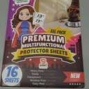 2 x 16Pack - Clear Wall & Door Protector from Dog Scratching - Anti Cat Couch Guard Plastic Sheets, Furniture Self-Adhesive Removable Sticky Tape, Transparent Thick Sofa Scratch Deterrent Frame Cover Film