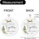 Our First Christmas Together Ornament 2025, 1st Year Xmas Keepsake, Relationship Ornament to Boyfriend, Gift for Newlywed Couples