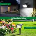 Solar Spot Lights Outdoor with 60 LED & Auto On/Off, 4 Pack Solar Lights Outdoor Waterproof IP68 with 3 Lighting Modes, 2-in-1 Solars Landscape Light for Outside, Garden, Yard(Cool White)