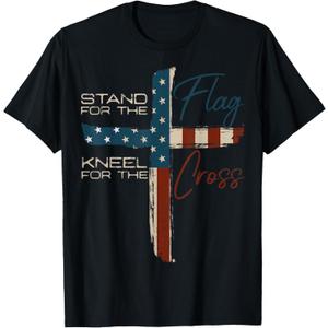 USA Flag Religious Quote 4th of July Christian Faith T-Shirt
