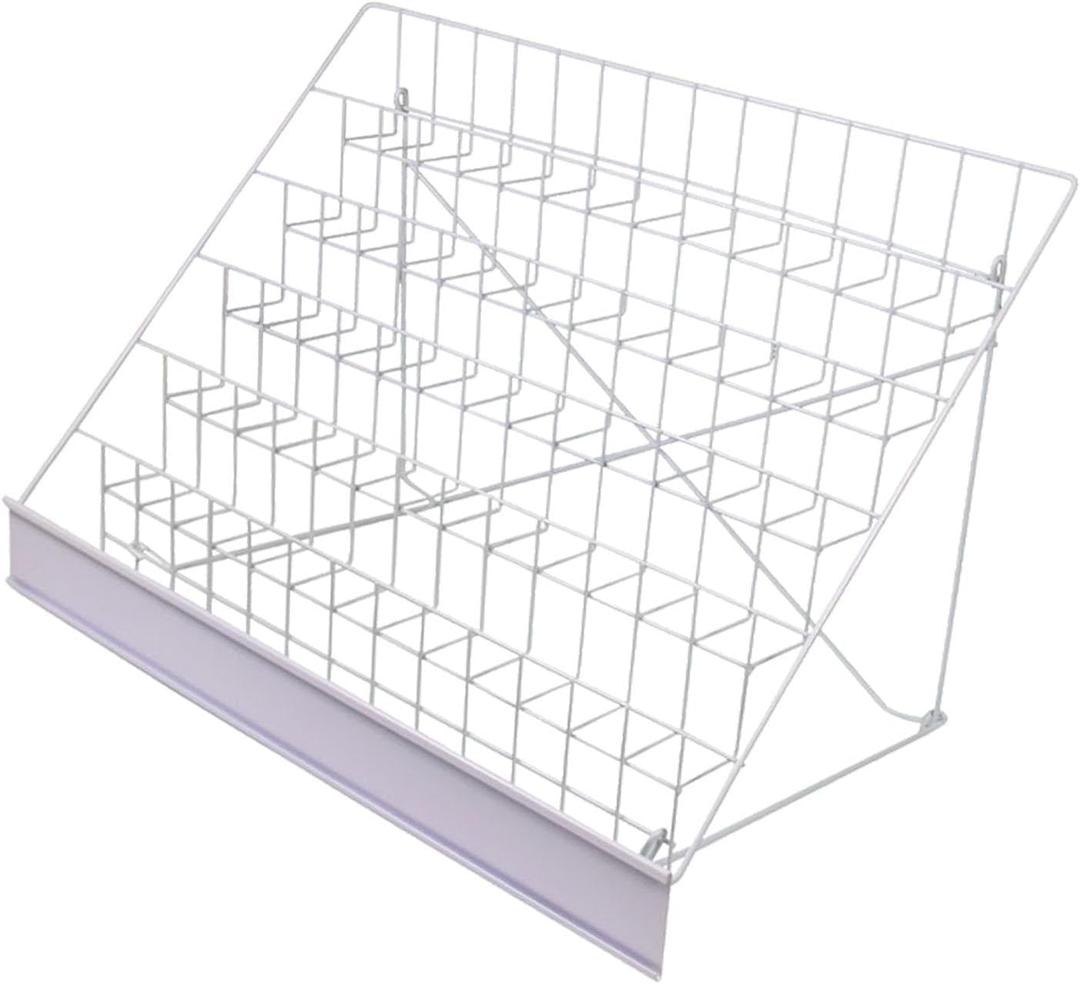 Magazine Rack, Information Rack, Iron, Decorative, Foldable, Organized, Manual, Book Rack, Display Rack for, White