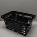 Black Basket 21L Black Shopping Basket Portable Grocery Basket Large Storage Capacity