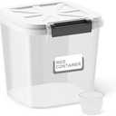 LivLab Rice Container - Flour Rice Dispenser 20lbs/10kg/10.6qt Food Grain Cereal Bins Pet Food Storage Laundry Pods Container for Household Pantry Organization (20lbs)