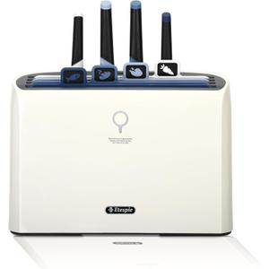 Smart Cutting Board and Knife Set,Self Cleaning Cutting Board and Knife Set with 4 Stainless Steel Knives,4 Color Coded Cutting Boards