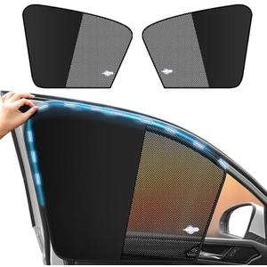 Car Window Shades for Side Window Magnetic Half Blackout & Half See-Through Driver Window Sun Shade Universal for Most Cars for Nap Camp Travel