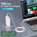 100W USB C Charger Block 4 Port Type C Charging GaN USB C Charger Compatible with MacBook Pro/Air iPad iPhone16/15/14/13 Pro Max Hp Dell Asus Acer Galaxy S24/S23 Fast Wall Power Adapter