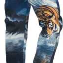 Cozeyat Kids Ankle Length Sports Pants with Pockets,High Waistband Aweatpants for Sports Jogger Trousers,Size 12-13T