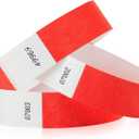 2,000 WristCo Neon Red Tyvek Wristbands for Events - Tamper-Proof Design & Fluorescent Color Prevent Reuse Premium-Grade Bracelets for Hospital & Medical ID, Party & VIP Identification