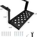 26" W Folding Large Trailer Stair with Quick Release Pins, Hinged RV Step with Hardware for Campers Trucks Entry Platform Ladder - Heavy Duty Punch Plate Non-Slip 350 lb. Capacity