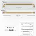 10 Pack Champagne Bronze Cabinet Pulls 10 Inch(254mm) Kitchen Cabinet Handles Solid Zinc Alloy Cabinet Hardware Drawer Pulls