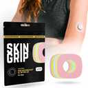 Skin Grip Adhesive Patches Compatible with Dexcom G7 & Stelo CGM with Cutout  Waterproof & Sweatproof Cover for Continuous Glucose Monitor Sensor, Stays Secure for 10-15 Days -20 Pack, Pastel Colors