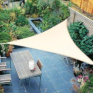 Shade&Beyond Triangle Sun Shade Sail 08'X08'X08' Permeable Canopy Dark Grey for Patio Garden Yard Deck Pergola 