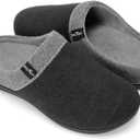 ERGOfoot Orthotic Slippers with Arch Support, Ideal for Plantar Fasciitis, Flat Feet, Heel Pain Relief, Slip on Clog Indoor Outdoor House Shoes with Anti-Skid Rubber Sole (9 Women/8 Men, Grey)