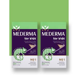 Mederma Scar Gel for Kids; Reduces the Appearance of Old and New Scars from Cuts, Burns, Surgery; Goes on Purple and Rubs in Clear; Grape Scented; Ages 2+, 40g (2 x 20g) (Twin Pack)