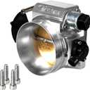 92mm Throttle Body 4-Bolt for LS1 LS2 LS3 LS6 LS7 LSX Drive by Cable with Throttle Position Sensors TPS IAC Aluminum Silver HTRACING