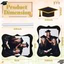 Sabary 14 Sets Graduation Photo Display K-12 School Picture Frame, 6 x 8 Inch Cardstock Graduation Frames with Bachelor Hat Decor & Marker for 2026 DIY High School College Grad Party Supplies, Black