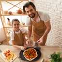 OLEEK steel pizza pan 16x16-carbon steel pizza pan for oven - round pizza steel - pizzas steel for oven - pizza steel pan - pizza pans - baking steel for ovens - pizza baking pan