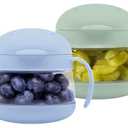Ubbi Tweat No Spill Snack Container for Kids, BPA-Free, Toddler Snack Container, Sage & Blue