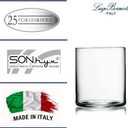 Luigi Bormioli Top Class 12.25 oz Double Old Fashioned Glasses - Set of 6 Elegant Italian-Made Drinkware with Simple Lines Durable Glassware for Whiskey Cocktails, Water, Juice - Great for Gifting