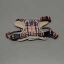 PoyPet Plaid Dog Harness, No Pull Front Clip Pet Vest Harness, Soft Padded Reflective Adjustable Walking Harness with Handle for Large Medium Small Dogs(Checkered Beige,S)